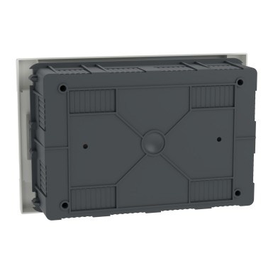 EZ9EUB112 - Modular enclosure, Easy9 EU, flush-mounted, 1x12 modules, 2 ground/neutral terminal strips, white door - Schneider Electric - Modular enclosure, Easy9 EU, flush-mounted, 1x12 modules, 2 ground/neutral terminal strips, white door - Schneider Electric - 1