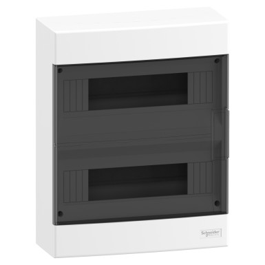 EZ9EUC212 - Modular enclosure, Easy9 EU, surface-mounted, 2x12 modules, 2 ground/neutral terminals, smoke door - Schneider Electric - Modular enclosure, Easy9 EU, surface-mounted, 2x12 modules, 2 ground/neutral terminals, smoke door - Schneider Electric - 0