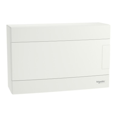 EZ9EUD112 - Modular enclosure, Easy9 EU, surface-mounted, 1x12 modules, 2 ground/neutral terminals, white door - Schneider Electric - Modular enclosure, Easy9 EU, surface-mounted, 1x12 modules, 2 ground/neutral terminals, white door - Schneider Electric - 0