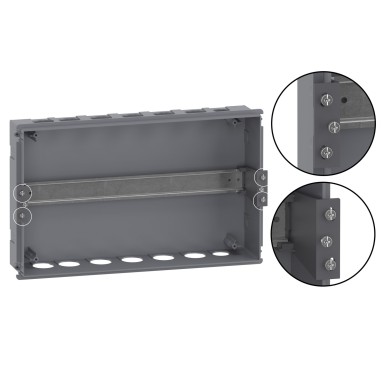 EZ9EUD312 - Modular enclosure, Easy9 EU, surface-mounted, 3x12 modules, 2 ground/neutral terminals, white door - Schneider Electric - Modular enclosure, Easy9 EU, surface-mounted, 3x12 modules, 2 ground/neutral terminals, white door - Schneider Electric - 1