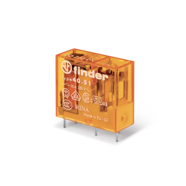 405180240000 - Miniature universal electromechanical relay; Installation on a printed circuit board or in a socket; findings in increments of 5mm; 1CO 10A; AGNI contacts; Coil 24V AC; Degree of protection of RTII - Finder - Miniature universal electromechanical relay; Installation on a printed circuit board or in a socket; findings in increments of 5mm; 1CO 10A; AGNI contacts; Coil 24V AC; Degree of protection of RTII - Finder - 0