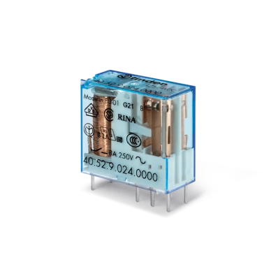 405270120000 - Miniature universal electromechanical relay; Installation on a printed circuit board or in a socket; findings in increments of 5mm; 2CO 8A; AGNI contacts; Coil 12V DC (sensitive); Degree of protection of RTII - Finder - Miniature universal electromechanical relay; Installation on a printed circuit board or in a socket; findings in increments of 5mm; 2CO 8A; AGNI contacts; Coil 12V DC (sensitive); Degree of protection of RTII - Finder - 0