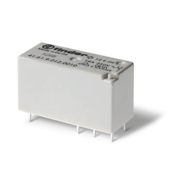 416190124310 - Low profile miniature electromechanical relay; installation on a printed circuit board; findings in increments of 5mm; 1NO 16A; AGSNO2 contacts; Coil 12V DC; Degree of protection of RTII - Finder - Low profile miniature electromechanical relay; installation on a printed circuit board; findings in increments of 5mm; 1NO 16A; AGSNO2 contacts; Coil 12V DC; Degree of protection of RTII - Finder - 0