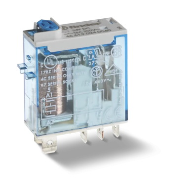466180240040 - Miniature industrial electromechanical relay; Installation in a socket or Faston tips (4.8x0.5mm); 1CO 16A; AGNI contacts; Coil 24b AC; RTII moisture protection; Options: Test button + fur.InDicator - Finder - Miniature industrial electromechanical relay; Installation in a socket or Faston tips (4.8x0.5mm); 1CO 16A; AGNI contacts; Coil 24b AC; RTII moisture protection; Options: Test button + fur.InDicator - Finder - 0