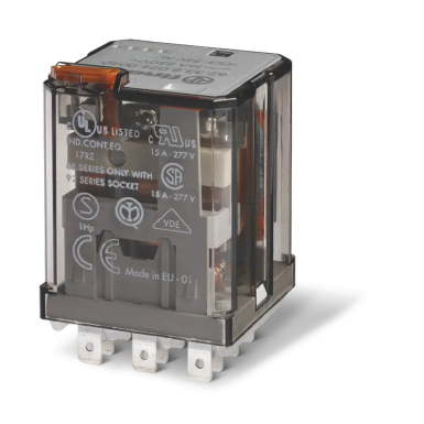 623382304000 - Power electromechanical relay; Installation in the socket or tips Faston 187 (4.8x0.5mm); 3CO 16A; AGSNO2 contacts; Coil 230V AC; degree of protection of RTI; Options: No - Finder - Power electromechanical relay; Installation in the socket or tips Faston 187 (4.8x0.5mm); 3CO 16A; AGSNO2 contacts; Coil 230V AC; degree of protection of RTI; Options: No - Finder - 0