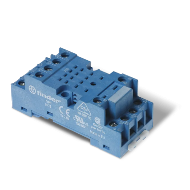 9473SMA - Socket with screw terminals (under the washer) for relay 55.33, timer 85.03; Modules 99.01 are used; Included metal clip 094.71; Version: Blue - Finder - Socket with screw terminals (under the washer) for relay 55.33, timer 85.03; Modules 99.01 are used; Included metal clip 094.71; Version: Blue - Finder - 0