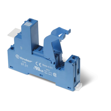 9701SMA - Socket with screw terminals (with clamping cage) for relay 46.61; Modules 86.30, 99.02 are used; Included metal clip 097.71; Version: Blue - Finder - Socket with screw terminals (with clamping cage) for relay 46.61; Modules 86.30, 99.02 are used; Included metal clip 097.71; Version: Blue - Finder - 0