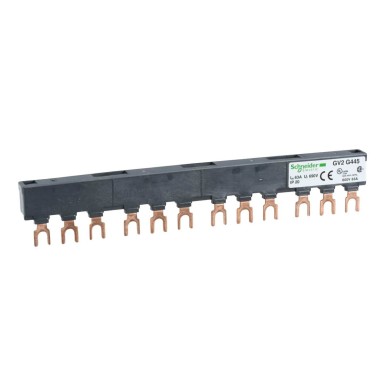 GV2G445 - TeSys GV - three-pole busbar - 63A - 4 branches - pitch 45 mm - Schneider Electric - TeSys GV - three-pole busbar - 63A - 4 branches - pitch 45 mm - Schneider Electric - 0