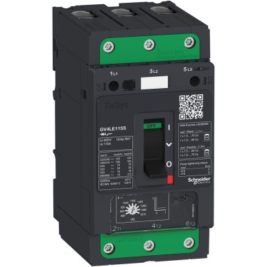 GV4LE02N - Motor circuit breaker, TeSys GV4, 3P, 2 A, Icu 50 kA, magnetic, EverLink terminals - Schneider Electric - Motor circuit breaker, TeSys GV4, 3P, 2 A, Icu 50 kA, magnetic, EverLink terminals - Schneider Electric - 0