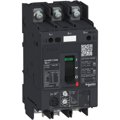 GV4PE02S6 - Motor circuit breaker, TeSys GV4, 3P, 2A, Icu 100kA, thermal magnetic, lugs terminals - Schneider Electric - Motor circuit breaker, TeSys GV4, 3P, 2A, Icu 100kA, thermal magnetic, lugs terminals - Schneider Electric - 0