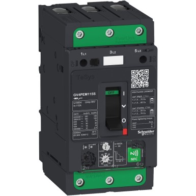 GV4PEM02N - Motor circuit breaker, TeSys GV4, 3P, 2A, Icu 50kA, thermal magnetic multifunction, Everlink termina - Schneider Electric - Motor circuit breaker, TeSys GV4, 3P, 2A, Icu 50kA, thermal magnetic multifunction, Everlink termina - Schneider Electric - 0