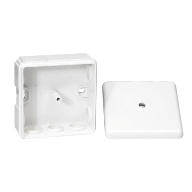 IMT34076 - Mureva U56 junction box 10 grommets 87x87x39mm w/o terminal polarwhite - Schneider Electric - Mureva U56 junction box 10 grommets 87x87x39mm w/o terminal polarwhite - Schneider Electric - 1