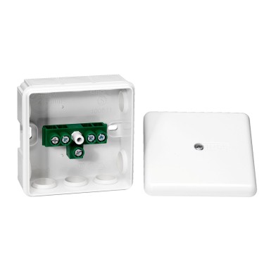 IMT34077 - Mureva U56 j box 10 grommets 87x87x39mm 5pole screw term polarwhite - Schneider Electric - Mureva U56 j box 10 grommets 87x87x39mm 5pole screw term polarwhite - Schneider Electric - 1