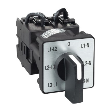 K1F027MLH - Harmony K1, K2, Cam voltmeter switch, 3L and 3LN, 45°, 12 A, screw mounting - Schneider Electric - Harmony K1, K2, Cam voltmeter switch, 3L and 3LN, 45°, 12 A, screw mounting - Schneider Electric - 0