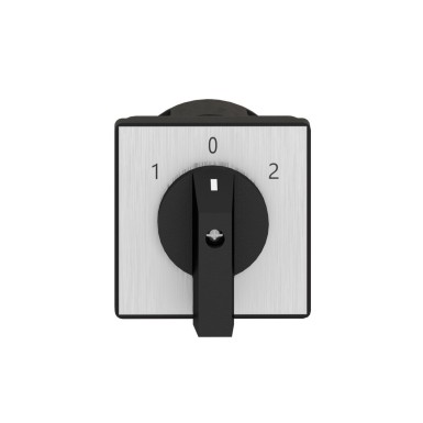 K30F003UP - Cam changeover switch, Harmony K, front mounting, plastic, 3 poles, position 0, 60°, 32A, 64x64mm, marked 1/0/2 - Schneider Electric - Cam changeover switch, Harmony K, front mounting, plastic, 3 poles, position 0, 60°, 32A, 64x64mm, marked 1/0/2 - Schneider Electric - 4