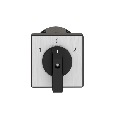 K63F003UP - Cam changeover switch, Harmony K, front mounting, plastic, 3 poles,position 0 30°, 63A, 64x64mm front plate marqued 1/0/2 - Schneider Electric - Cam changeover switch, Harmony K, front mounting, plastic, 3 poles,position 0 30°, 63A, 64x64mm front plate marqued 1/0/2 - Schneider Electric - 3