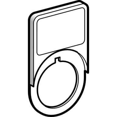 KZ01R - Legend holder for cam switch, Harmony K, blank legend, for circular head Ш 29mm - Schneider Electric - Legend holder for cam switch, Harmony K, blank legend, for circular head Ш 29mm - Schneider Electric - 0