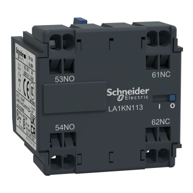 LA1KN113 - Auxiliary contact block, TeSys K, 1NO+1NC, front mounting, spring terminals - Schneider Electric - Auxiliary contact block, TeSys K, 1NO+1NC, front mounting, spring terminals - Schneider Electric - 0