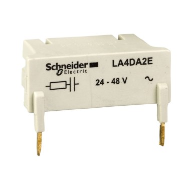 LA4DA2E - TeSys D suppressor module RC circuit 24...48 V AC - Schneider Electric - TeSys D suppressor module RC circuit 24...48 V AC - Schneider Electric - 0