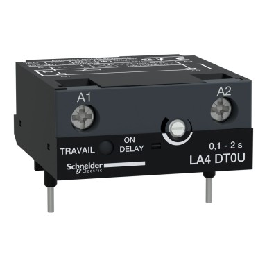 LA4DT0U - Electronic timer module type on delay 0.1...2 s 24...250 V DC/AC - Schneider Electric - Electronic timer module type on delay 0.1...2 s 24...250 V DC/AC - Schneider Electric - 0