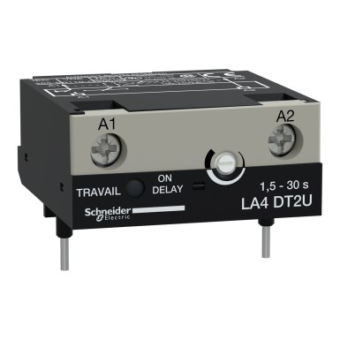 LA4DT2U - Electronic timer module type on delay 1.5....30 s 24....250 V DC/AC - Schneider Electric - Electronic timer module type on delay 1.5....30 s 24....250 V DC/AC - Schneider Electric - 0