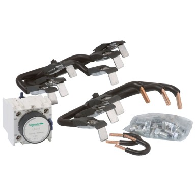 LA9D8017 - Kit for star delta starter assembly of for 2 x LC1D80 contactors and 1 x LC1D50 or LC1D65 contactor, with timer block - Schneider Electric - Kit for star delta starter assembly of for 2 x LC1D80 contactors and 1 x LC1D50 or LC1D65 contactor, with timer block - Schneider Electric - 0