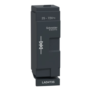 LAD4T3S - TeSys Deca suppressor module bidirectional peak limiting diode 25?¦72 V AC/DC - Schneider Electric - TeSys Deca suppressor module bidirectional peak limiting diode 25?¦72 V AC/DC - Schneider Electric - 0