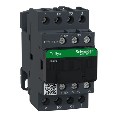 LC1D098B7 - Contactor, TeSys Deca, 4P(2NO+2NC), AC-1, 0 to 440V, 20A, 24VAC 50/60Hz coil - Schneider Electric - Contactor, TeSys Deca, 4P(2NO+2NC), AC-1, 0 to 440V, 20A, 24VAC 50/60Hz coil - Schneider Electric - 0