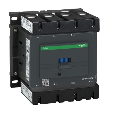 LC1D115004BD - TeSys Deca contactor 4P(4 NO) AC1 <= 440 V 200 A 24 V DC standard coil - Schneider Electric - TeSys Deca contactor 4P(4 NO) AC1 <= 440 V 200 A 24 V DC standard coil - Schneider Electric - 0