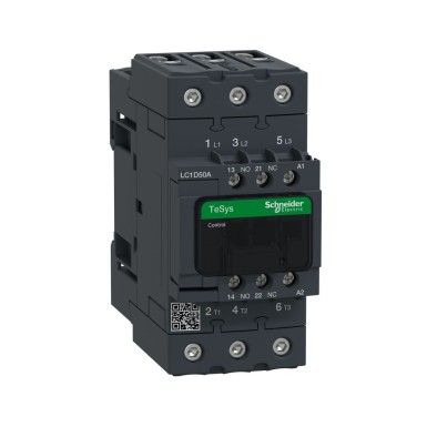 LC1D50AM7 - Contactor, TeSys Deca, 3P(3 NO), AC-3/AC-3e, 0 to 440V, 50A, 220VAC 50/60Hz coil - Schneider Electric - Contactor, TeSys Deca, 3P(3 NO), AC-3/AC-3e, 0 to 440V, 50A, 220VAC 50/60Hz coil - Schneider Electric - 0