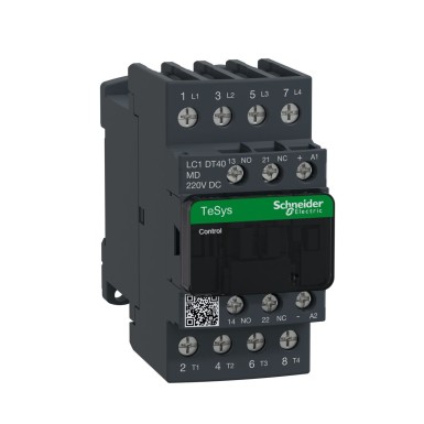 LC1DT40MD - TeSys Deca contactor 4P(4 NO) AC1 <= 440 V 40 A 220 V DC standard coil - Schneider Electric - TeSys Deca contactor 4P(4 NO) AC1 <= 440 V 40 A 220 V DC standard coil - Schneider Electric - 0