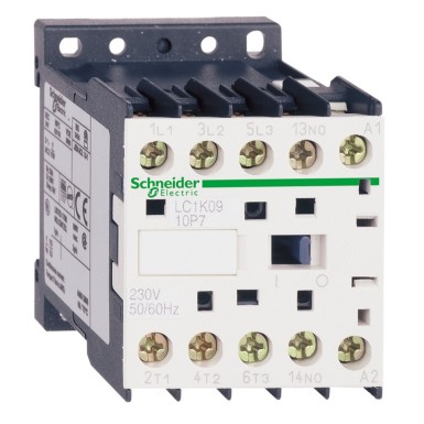 LC1K1610E7 - TeSys K contactor 3P AC3 <= 440 V 16 A 1 NO aux. 48 V AC coil - Schneider Electric - TeSys K contactor 3P AC3 <= 440 V 16 A 1 NO aux. 48 V AC coil - Schneider Electric - 0