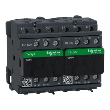 LC2D09F7 - TeSys Deca reversing contactor 3P(3 NO) AC3 <= 440 V 9 A 110 V AC coil - Schneider Electric - TeSys Deca reversing contactor 3P(3 NO) AC3 <= 440 V 9 A 110 V AC coil - Schneider Electric - 0