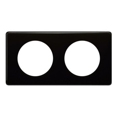 066682 - 2 GANG PLATE BLACK - Legrand - 2 GANG PLATE BLACK - Legrand - 0