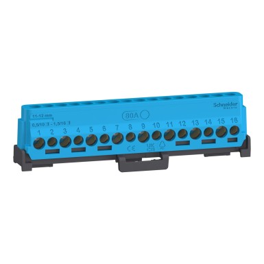 LGYT2A16 - Terminal block set, Linergy, 16 holes, 8x16 mm² + 8x10 mm², for ground or neutral connection - Schneider Electric - Terminal block set, Linergy, 16 holes, 8x16 mm² + 8x10 mm², for ground or neutral connection - Schneider Electric - 2