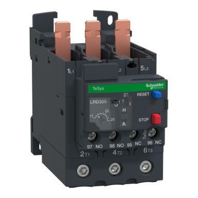 LR3D325 - Thermal overload relay, TeSys Deca, 690VAC, 17 to 25A, 1NO+1NC, class 10A, for D40A…D65A unbalanced loads - Schneider Electric - Thermal overload relay, TeSys Deca, 690VAC, 17 to 25A, 1NO+1NC, class 10A, for D40A…D65A unbalanced loads - Schneider Electric - 0