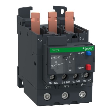 LRD340 - Thermal overload relay, TeSys Deca, 690VAC, 30 to 40A, 1NO+1NC, class 10A, EverLink BTR screw - Schneider Electric - Thermal overload relay, TeSys Deca, 690VAC, 30 to 40A, 1NO+1NC, class 10A, EverLink BTR screw - Schneider Electric - 0