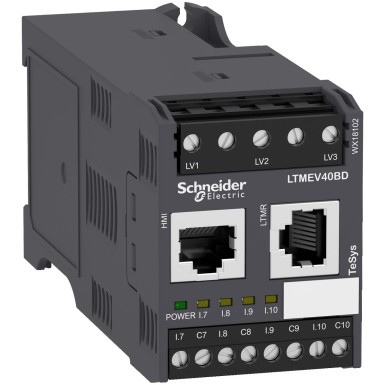 LTMEV40BD - Motor Management, TeSys T, motor controller, extension module, 4 inputs, for LTMR controller, 24 VDC - Schneider Electric - Motor Management, TeSys T, motor controller, extension module, 4 inputs, for LTMR controller, 24 VDC - Schneider Electric - 0