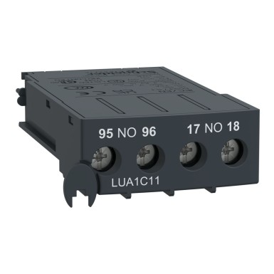 LUA1C11 - Auxiliary contact, TeSys Ultra, 1NO + 1NC, 0 to 250VAC/DC, for Fault signalling - Schneider Electric - Auxiliary contact, TeSys Ultra, 1NO + 1NC, 0 to 250VAC/DC, for Fault signalling - Schneider Electric - 0