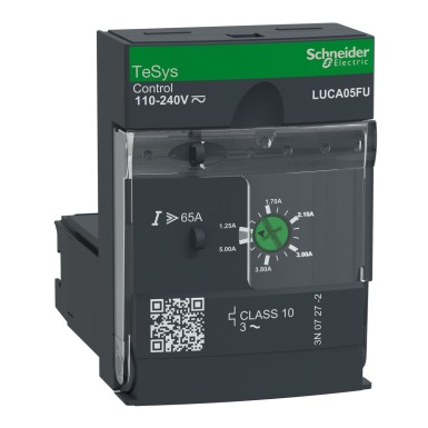 LUCA05FU - Standard control unit, TeSys Ultra, 3P, 1.25 to 5A, 690VAC, thermal magnetic protection, class 10, 110 to 240VAC/DC coil - Schneider Electric - Standard control unit, TeSys Ultra, 3P, 1.25 to 5A, 690VAC, thermal magnetic protection, class 10, 110 to 240VAC/DC coil - Schneider Electric - 0