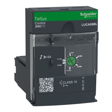 LUCAX6BL - Standard control unit, TeSys Ultra, 3P, 0.15 to 0.6A, 690VAC, thermal magnetic protection, class 10, 24VDC coil - Schneider Electric - Standard control unit, TeSys Ultra, 3P, 0.15 to 0.6A, 690VAC, thermal magnetic protection, class 10, 24VDC coil - Schneider Electric - 0