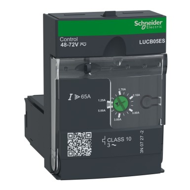 LUCB05ES - Advanced control unit, TeSys Ultra, 3P, 1.25 to 5A, 690VAC, protection & diagnostic, class 10, 48 to 72VAC/DC coil - Schneider Electric - Advanced control unit, TeSys Ultra, 3P, 1.25 to 5A, 690VAC, protection & diagnostic, class 10, 48 to 72VAC/DC coil - Schneider Electric - 0