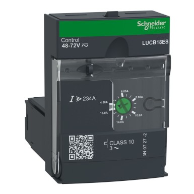 LUCB18ES - Advanced control unit, TeSys Ultra, 3P, 4.5 to 18A, 690VAC, protection & diagnostic, class 10, 48 to 72VAC/DC coil - Schneider Electric - Advanced control unit, TeSys Ultra, 3P, 4.5 to 18A, 690VAC, protection & diagnostic, class 10, 48 to 72VAC/DC coil - Schneider Electric - 0