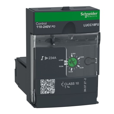 LUCC18FU - Advanced control unit, TeSys Ultra, 1P, 4.5 to 18A, protection & diagnostic, class 10, 110 to 240VAC/DC coil - Schneider Electric - Advanced control unit, TeSys Ultra, 1P, 4.5 to 18A, protection & diagnostic, class 10, 110 to 240VAC/DC coil - Schneider Electric - 0