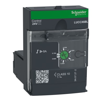 LUCCX6BL - Advanced control unit, TeSys Ultra, 0.150.6A, 1P motors, protection & diagnostic, class 10, coil 24V - Schneider Electric - Advanced control unit, TeSys Ultra, 0.150.6A, 1P motors, protection & diagnostic, class 10, coil 24V - Schneider Electric - 0