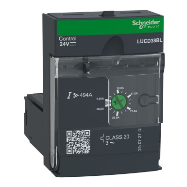 LUCD38BL - Advanced control unit, TeSys Ultra, 9.538A, 3P motors, protection & diagnostic, class 20, coil 24V D - Schneider Electric - Advanced control unit, TeSys Ultra, 9.538A, 3P motors, protection & diagnostic, class 20, coil 24V D - Schneider Electric - 0