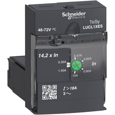 LUCL1XES - Standard control unit, TeSys U, 0.351.4A, 3P motors, magnetic protection, coil 4872V AC/DC - Schneider Electric - Standard control unit, TeSys U, 0.351.4A, 3P motors, magnetic protection, coil 4872V AC/DC - Schneider Electric - 0