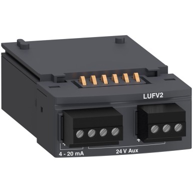 LUFV2 - Function module, TeSys Ultra, 24VDC, front side, indication of motor load 4 to 20 mA - Schneider Electric - Function module, TeSys Ultra, 24VDC, front side, indication of motor load 4 to 20 mA - Schneider Electric - 0