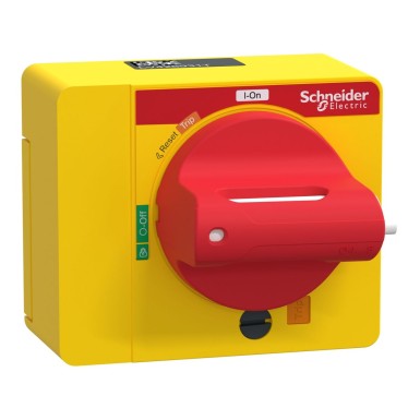 LV426931T - direct rotary handle, ComPacT NSXm, red handle on yellow front, IP40 - Schneider Electric - direct rotary handle, ComPacT NSXm, red handle on yellow front, IP40 - Schneider Electric - 0