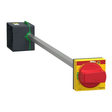 LV426936T - side rotary handle, ComPacT NSXm, red handle on yellow front, shaft length 45 to 480 mm, IP54 - Schneider Electric - side rotary handle, ComPacT NSXm, red handle on yellow front, shaft length 45 to 480 mm, IP54 - Schneider Electric - 0